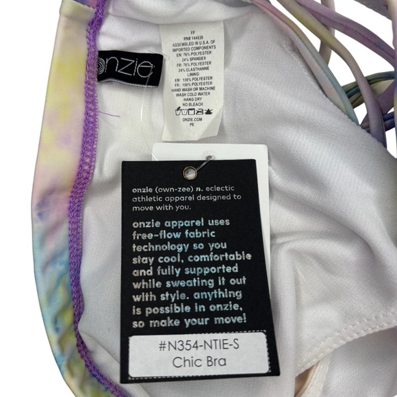 ONZIE | Tie Dye Strappy Back Sports Bra | Small | NWT - Picture 5 of 6